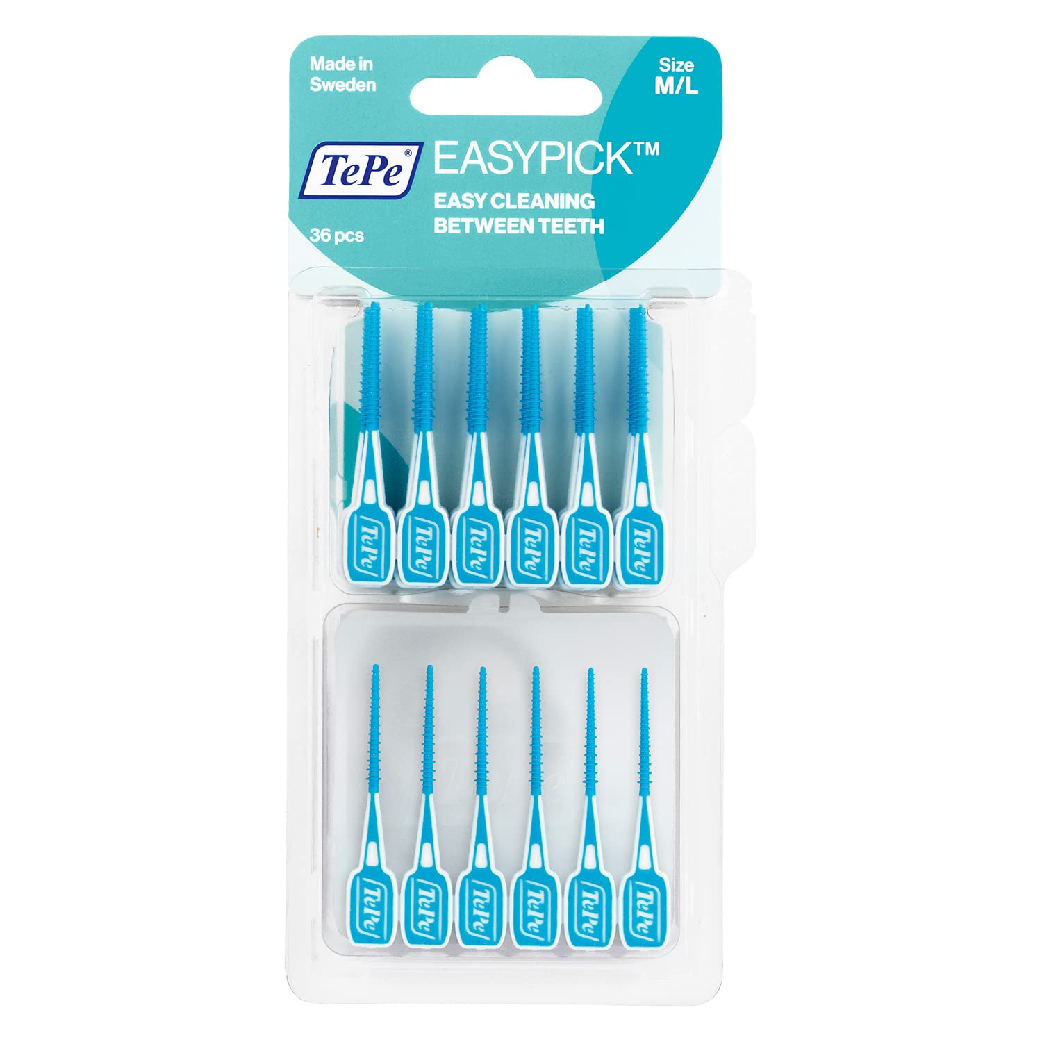 2x TePe EasyPick Interdental Brushes, M / L (Pack of 36)