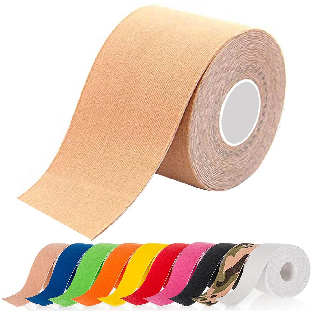 Kinesiology Tape | Sports Tape 5m x (2.5/3.8/5/7.5) cm Roll of Elastic Muscle Support Tape for Exercise &Injury Recovery