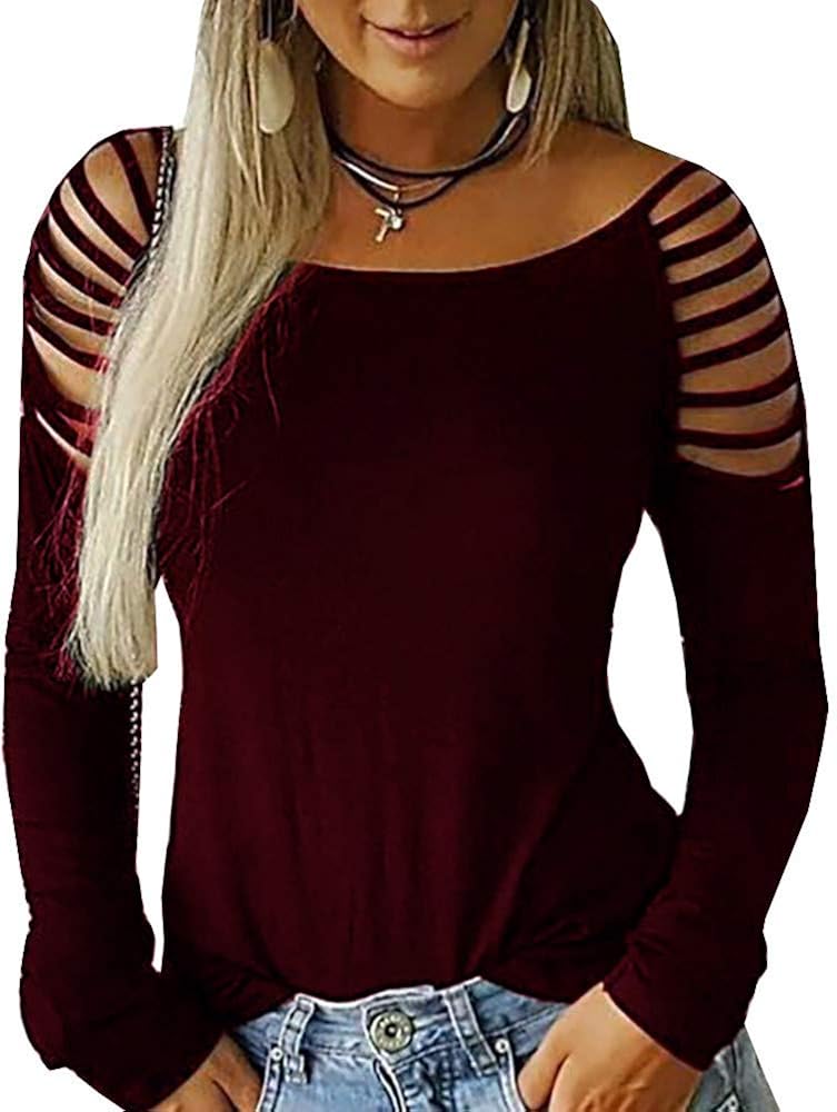 Best Ladder Cutout Long Sleeve T Shirt