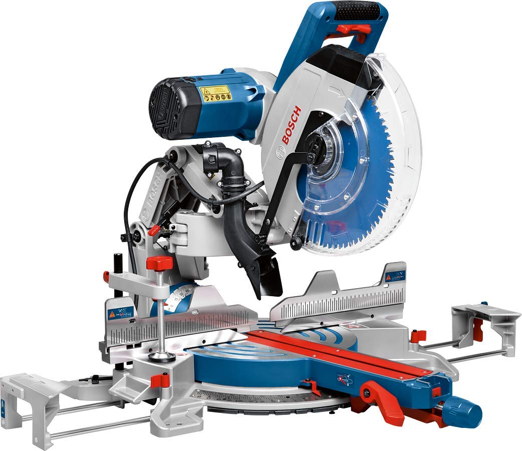 Bosch Professional Scie à Onglets Radiale Gcm 12 Gdl (Laser à Double Ligne, Lame De Scie Circulaire, Serre-Joint, Boîte Carton, Diamètre De Lame : 305 Mm, 2000 W)