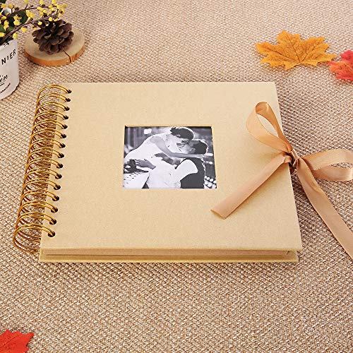 image for Vienrose DIY Scrapbook Photo Album with Cover Photo Pocket 80 Pages Si