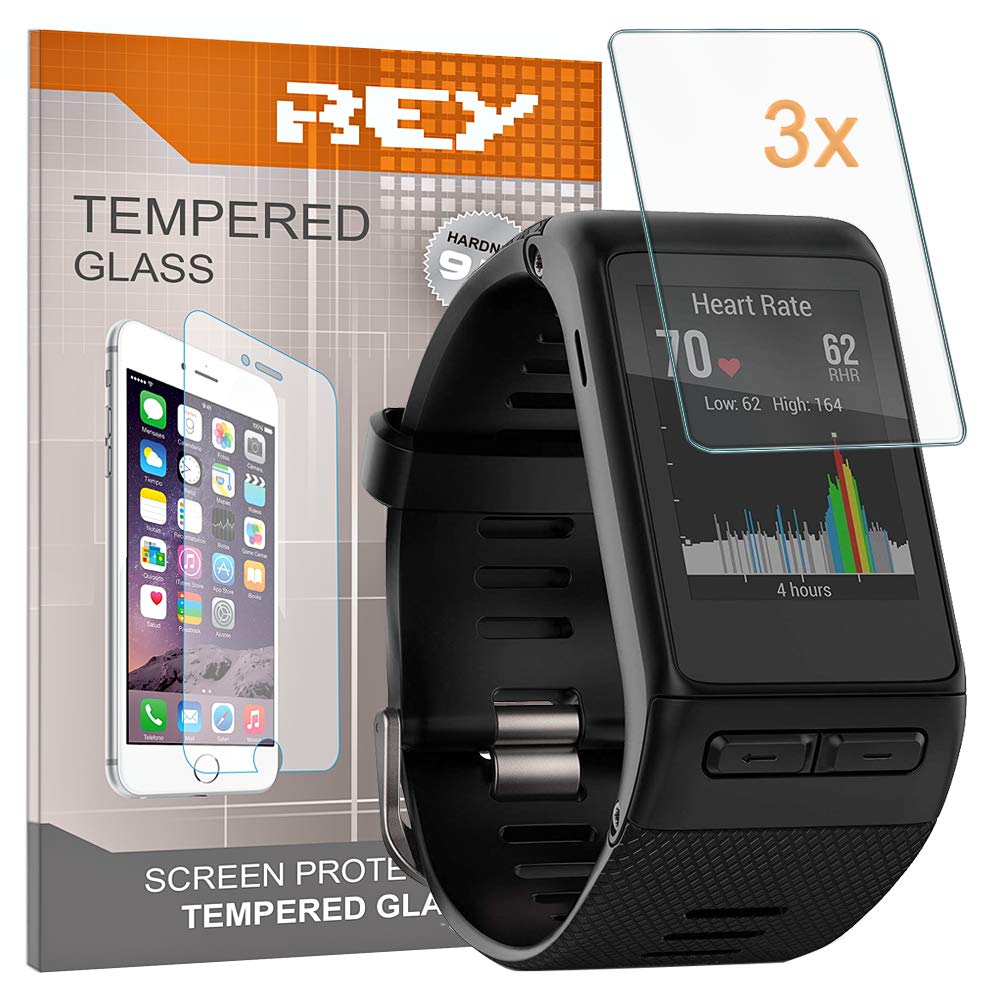 Screen Protector for GARMIN VIVOACTIVE HR, Tempered Glass Film, Premium quality, [Pack 3x]