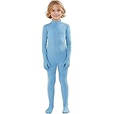 ATHX Kids High Stretch Halloween Cosplay Party Bodysuit Costume Child Spandex Back Zipper Headless Zentai Skin Suit Unitard