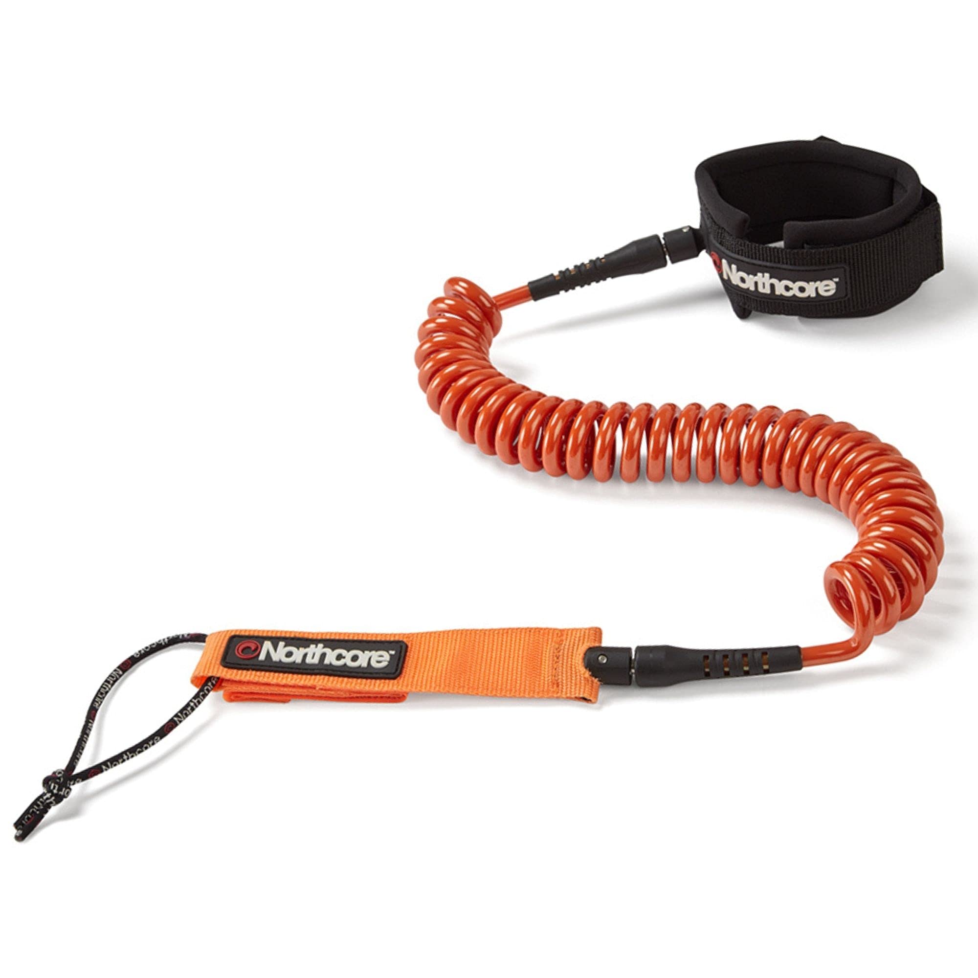 Northcore Surfing and Watersports Accessories - 10FT SUP Stand Up Paddle Boarding Coiled Leash/Strap - Orange