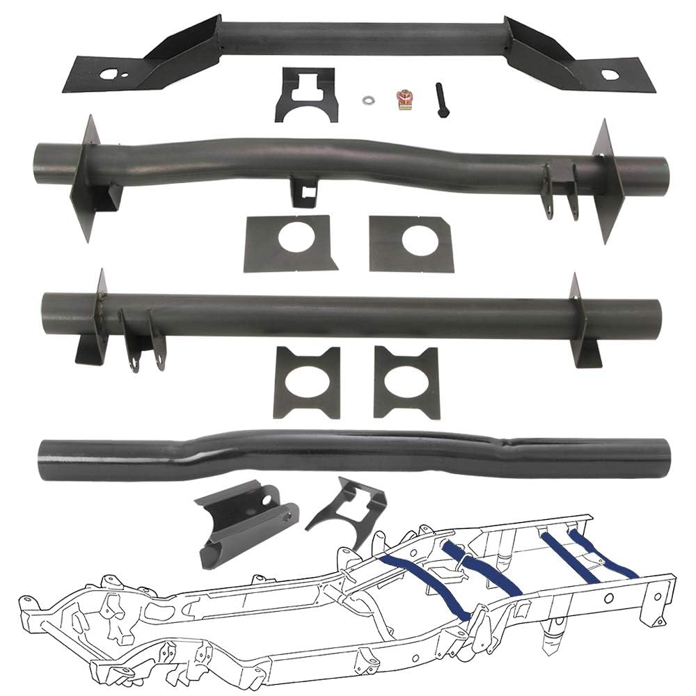 Photo 1 of Mountainpeak 4PCS Front and Rear Fuel Tank Support Crossmember, Upper Shock Mount Crossmember, Rear Spare Tire Support Crossmember Kit Fit for 1999-2006 Chevy Silverado GMC Sierra 1500 2500