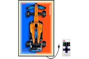 ZZFENGKR Car Wall Mounted for Lego Mclaren F1 42141, Display Wallboard with LED Lights for Car, Adult Collectibles Wall Mount, Gifts for Lego Lovers (Excluding Cars)