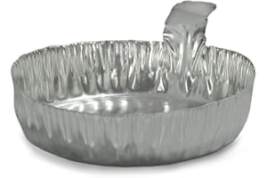 Qorpak MET-03106 Aluminum Weigh Dish, 70 mm Diameter (Case of 1000),Natural