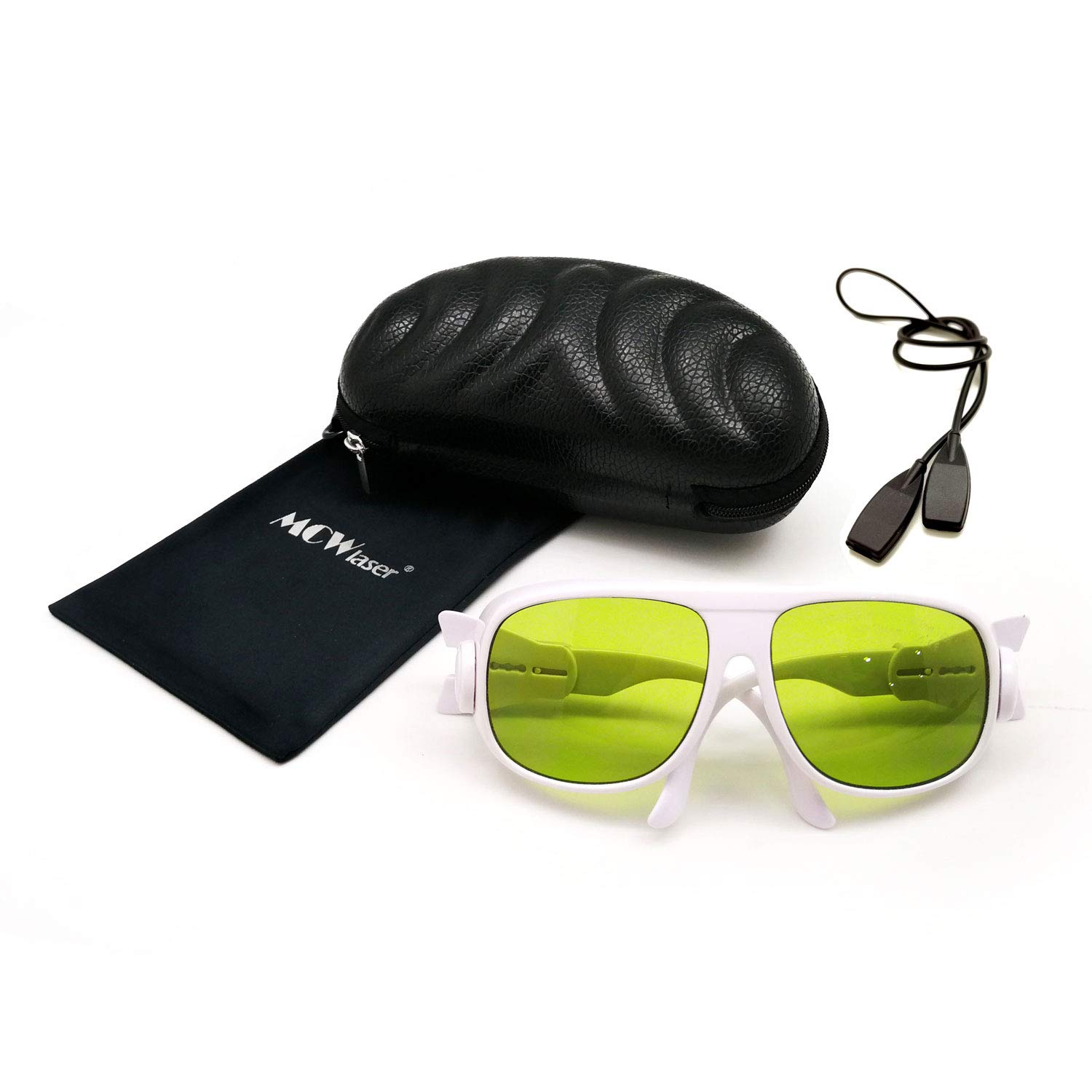 MCWlaser Laser Safety Glasses 190-440nm & 780-900nm,900-1100nm,10600nm Protective Goggles Typical For 355nm 405nm 808nm 810nm 980nm 1064nm 1085nm 10600nm Absorption Type EP-17 Style 1