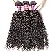 Unice Hair 10A 3 Bundles Brazilian Curly Virgin Hair Weave Unprocessed Human Hair Extensions Natural Color Can Be Dyed and Bleached Tangle Free (26 26 26inches)