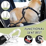 SlowTon Dog Car Harness Seatbelt Set, Breathable Mesh Vest Harness view 3