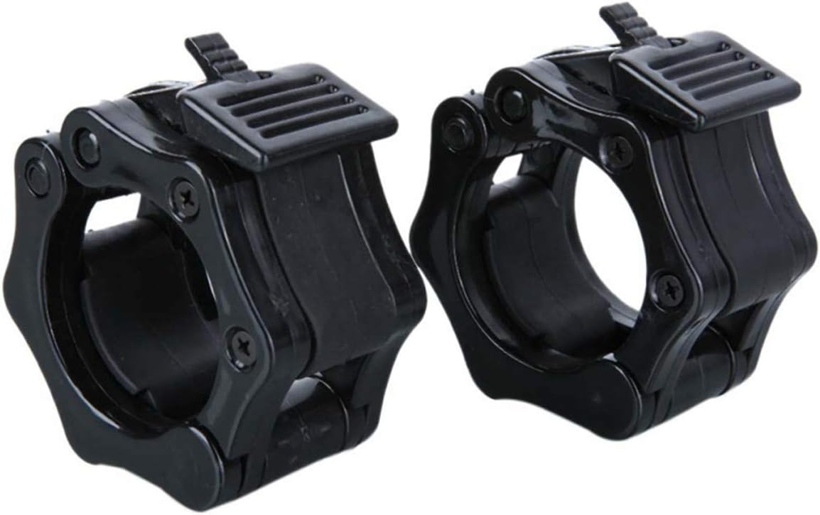 2pcs Olympic Barbell Collars Quick Release, 1 inch Weight Bar Clips Locking Clamps for Pro Weight Lifting Fitness Training Workout
