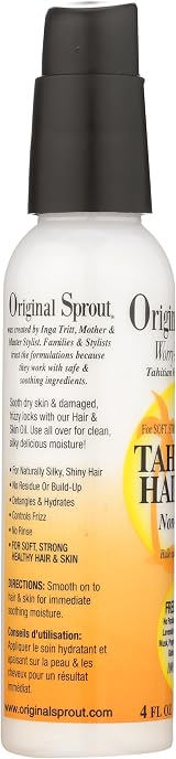 Original Sprout Tahitian Hair Oil 118ml Protects Color Smooths Frizz Detangles view 5