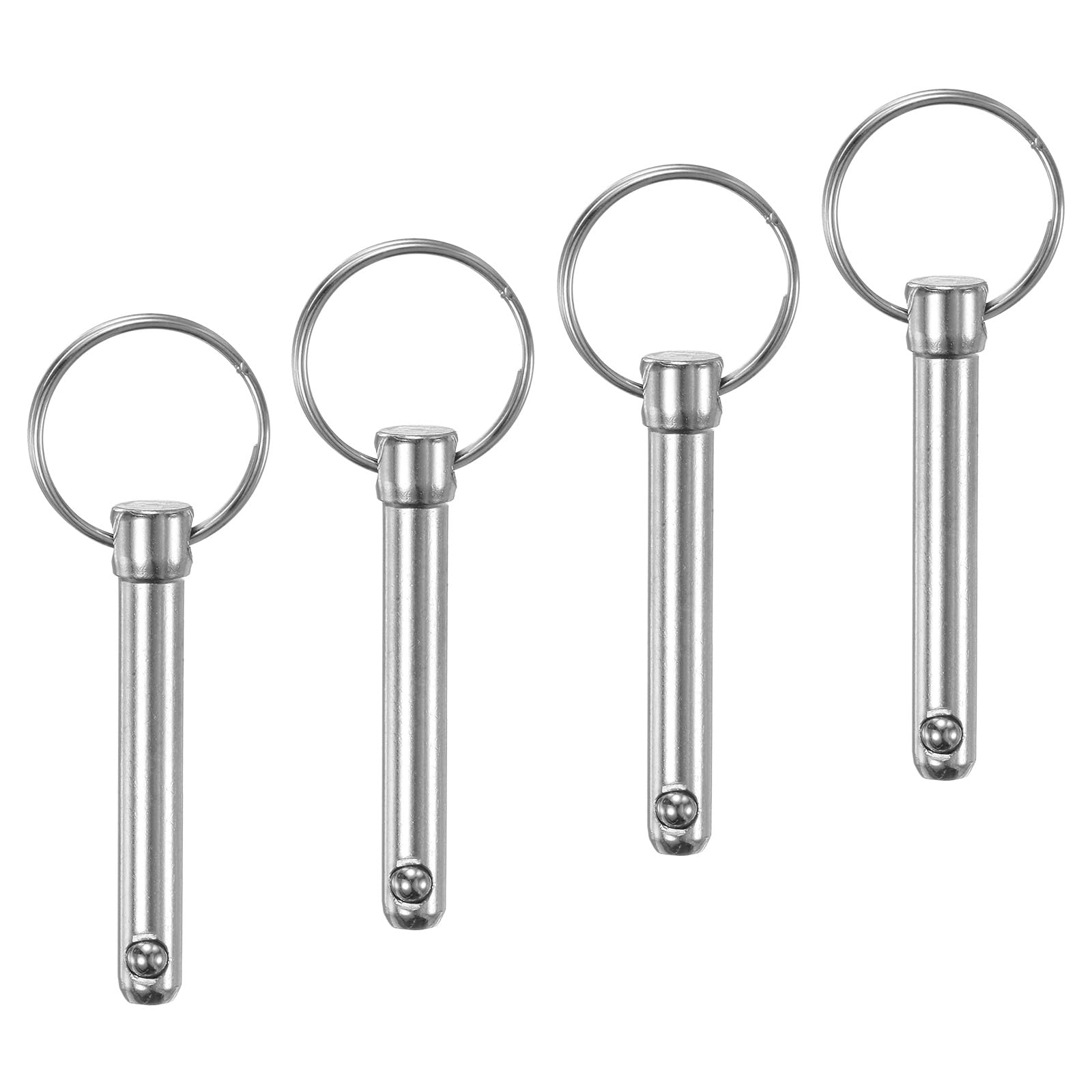 M METERXITY 4-Pack Quick Release Pins, 5/16" [8mm] Diameter, 1.69" [43mm] Usage Length Bimini Top Pin for Shipbuilding/Boat/Trailer, 1.97" [50mm] Total Length Carbon Steel Hardware Pins