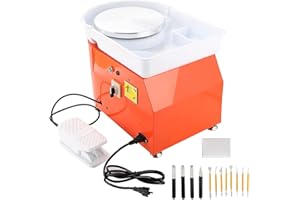 MAOPINER Electric Pottery Wheel Machine Ceramic Work Clay Forming Machine DIY Art Craft Tool 110V US Plug 25CM 350W