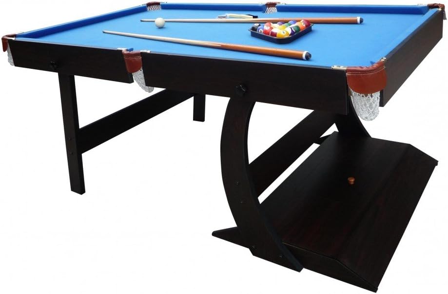 Folding American Pool Table - Blue