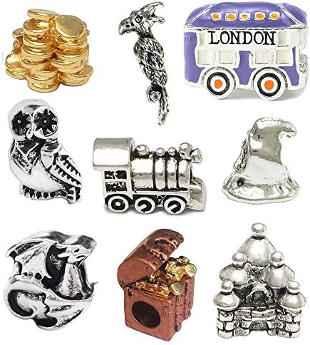 Harry Potter Inspired Nine Charm Set - Includes Double 35MM Film Cell Keychain Included with Charm Set!