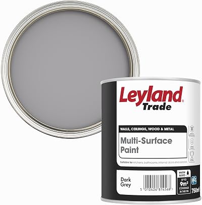 Leyland Trade Multi Surface Paint Grey 750ml Interior Wood Metal Plaster Durable