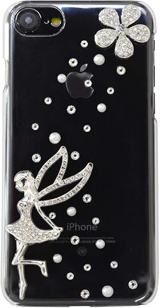 Amazon Co Jp Aquos R3 Sh 04l Shv44 スマホケース ケース ハードケース デコレーション フェアリー 天使 花 シルバー デコ キラキラ ストーン ラインストーン クリア 携帯カバー ほぼ 全機種対応 ピカデリー 家電 カメラ