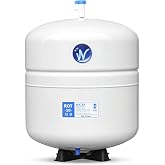 Pressurized Water Storage Tank - Reverse Osmosis Water Tank with Stainless Steel Connections and Ball Valve - Water Filtration System Storage Tank 10 Gal &amp; appx. 6 Gal Usable Capacity (ROT-10-W)