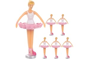 NUOBESTY 6pcs Ballerina Dolls for Music Box - Spinning Ballet Dancing Doll - Miniature Dancer Figurines for Party Cake Decora