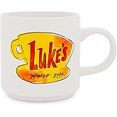 Silver Buffalo Gilmore Girls Luke's Diner Single Stackable Ceramic Mug | Coffee Cup For Espresso, Tea, Cocoa | Holds 13 Ounces