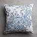 Maison d' Hermine Decorative Pillow Covers 18 x 18 Inch Square 100% Cotton Throw Pillow Covers with Invisible Zipper for Living Room Couch, Chair, Sofas, Bedroom, Home (The Miller - Denim)