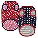 Blueberry Pet Pack of 2 Soft & Comfy Patriotic Spirit USA Stars Stripes American Flag Cotton Blend Dog T Shirts, Back Length 10