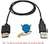 Lemeng 3ft Convertor Cable + USB 2.0 Male to HDMI Male Charger Cable Cord(1m)