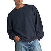 Uincloset Men's Long Sleeve T-Shirts Crew Neck Casual Basic Tee Fall Winter Loose Fit Shirts