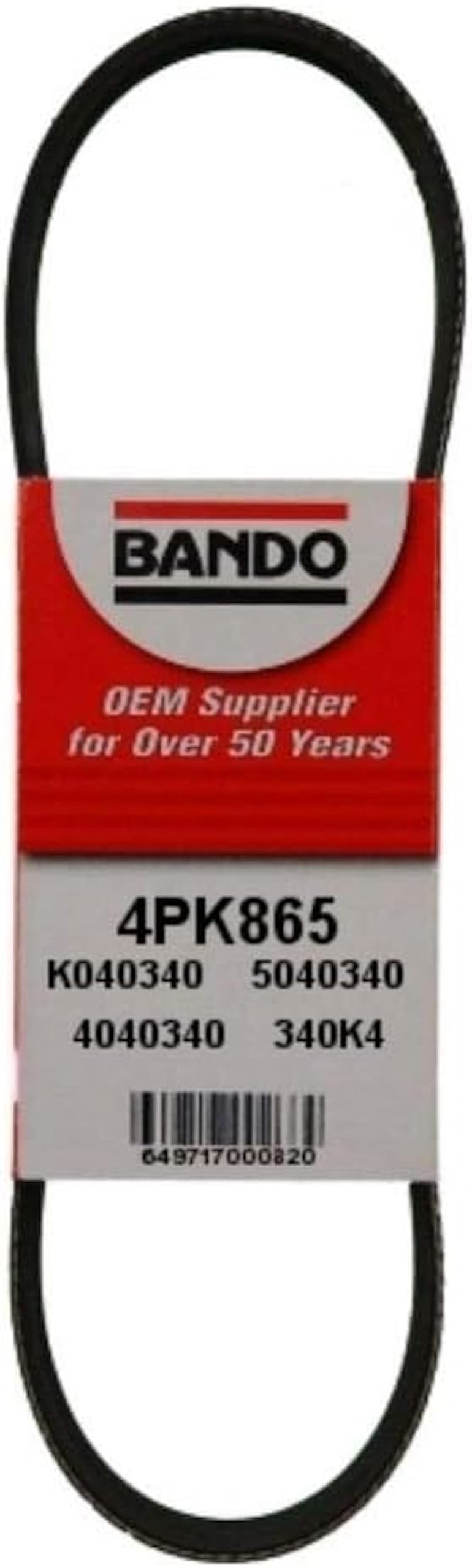 Photo 1 of Bando USA 4PK865 OEM Quality Serpentine Belt