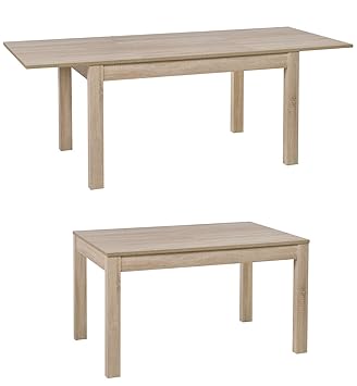 Tisch ausziehbar JOWISZ Esstisch Küchentisch 136 - 210 cm (Sonoma Eiche)