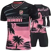 Boys' Soccer Jerseys Kids Shirt Youth Training clothes with Socks Gift Kit Set