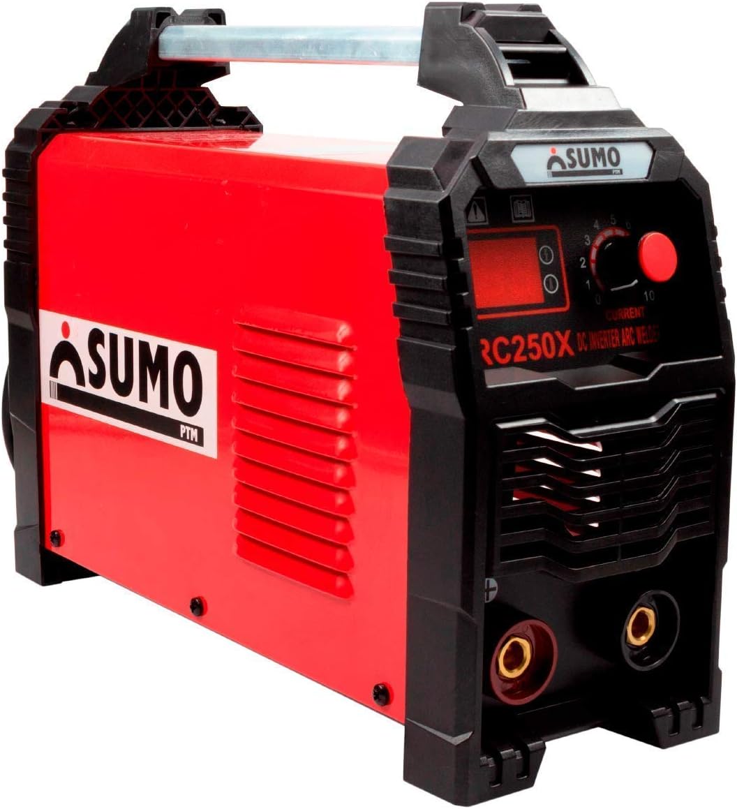 Sumo ARC 250X Single Phase Inverter Welding Machine 250A with Hot Start, Anti-Stick, Arc Force, Power Boost Functions (Red)