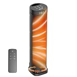 X-Large Space Heater, 1500W Electric Heaters for Indoor Use with Thermostat, 70° Oscillation, 5 Modes, Remote, 12H Timer, Quiet Portable Heater for Office, Bedroom, Large Room