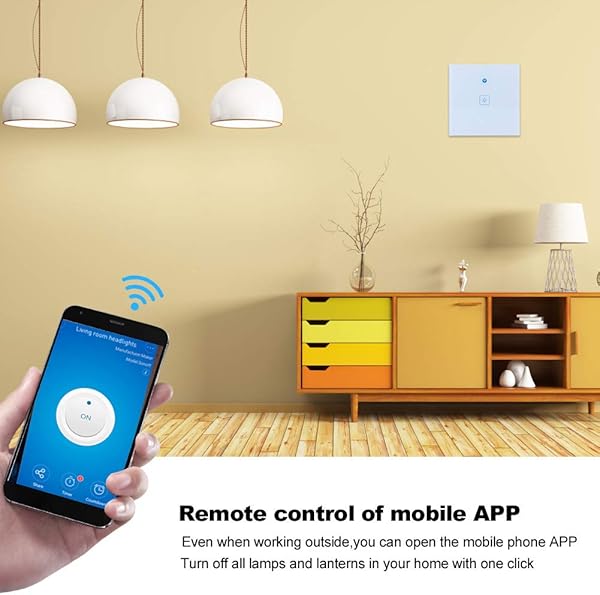 PUSOKEI Smart Home Switch EU 1 WayEU 2 WayEU 3 Way WiFi Touch Wall Panel   Smart Life Switch Aplicacin de telfono Control RemotoInteligente por Voz Compatible con Google HomeAlexaEU 1 Way