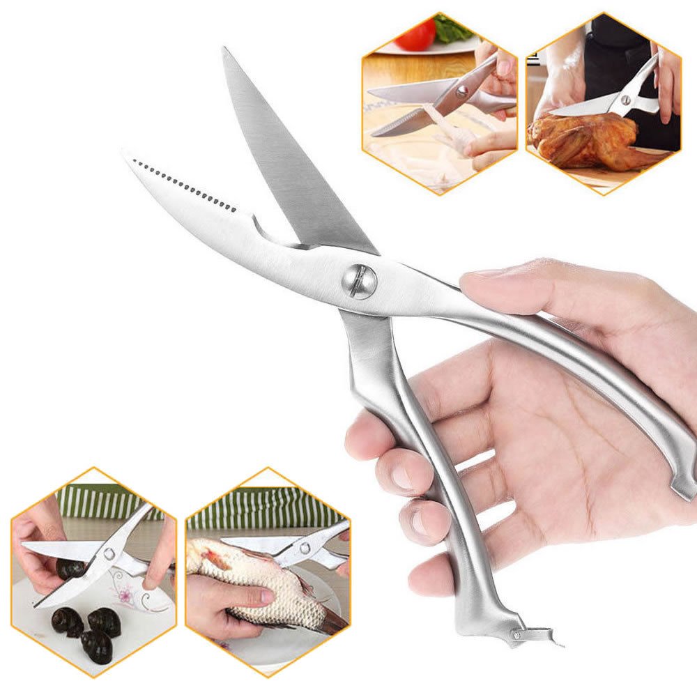 Kitchen Shears, Heavy Duty Stainless Steel Kitchen Scissors, Ultra Sharp Blade, MultiPurpose Professional Shears for Fish, Chicken, Vegetables, Meat, Bone and Poultry (Kitchen shears)