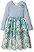 Bonnie Jean Girls' Knit to Floral Embroidered Scallop Dress