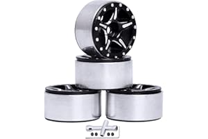 Hobbyfire 1.0 Beadlock Wheel Rims Compitable with 1/24 RC Crawler Car Axial SCX24 Gladiator Deadbolt Bronco C10 JLU Upgrade Parts