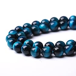 Blue Tiger Eye Gemstone Loose Beads Natural Round