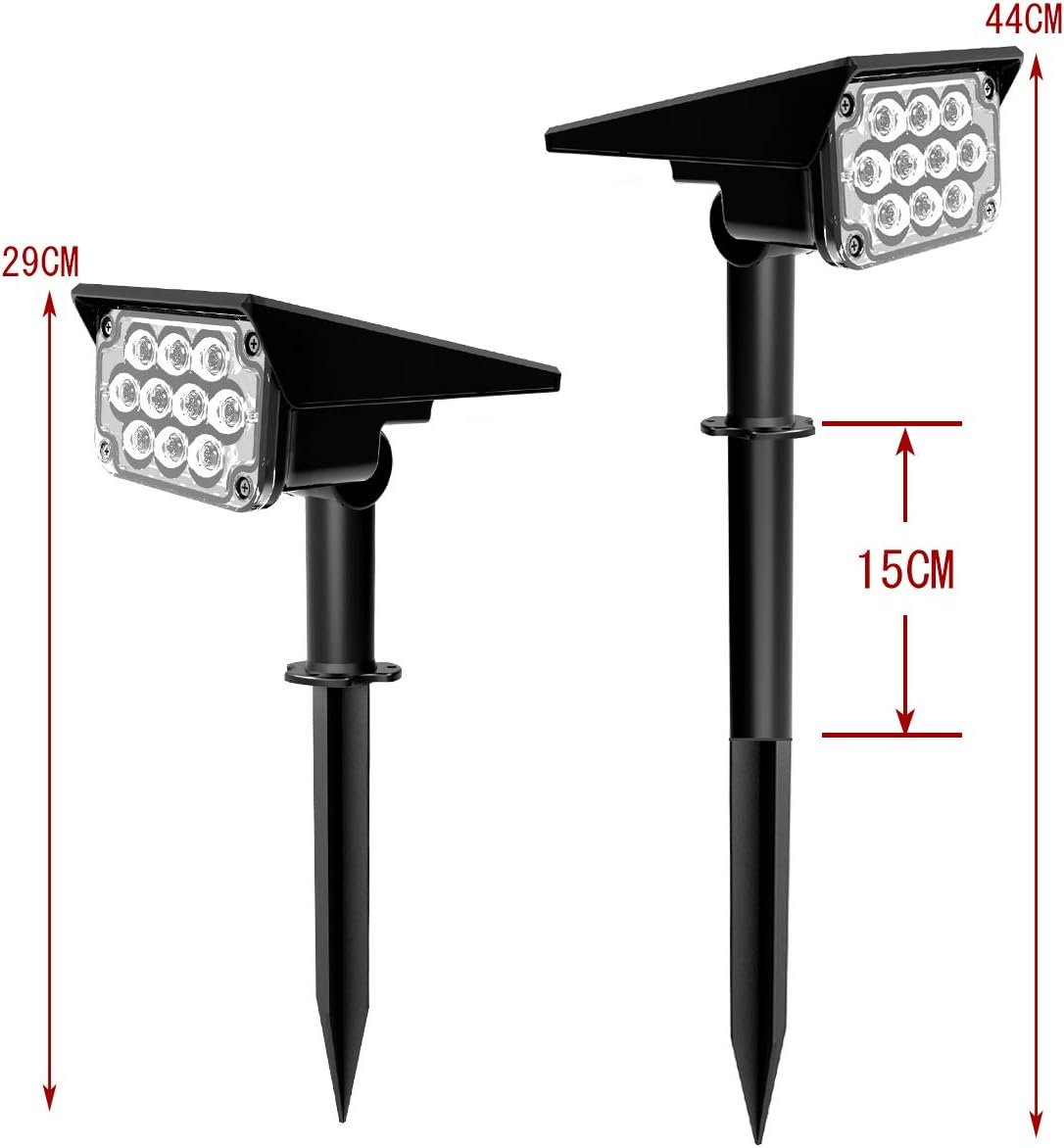 T-SUNUS Solar Color Landscape Spotlights, IP65 Waterproof Solar Powered spot Light Wall Lights - Image 5