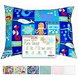 Dreamtown Kids Organic Cotton Woven Toddler Pillowcase - (Under the Sea) 14 X 19
