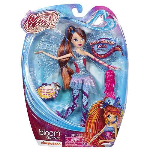 WINX Club BLOOM 11.5" Deluxe Fashion Doll Sirenix collection Color Change Hair (8 Pieces)