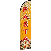 Pasta Feather Flag 11 Feet Business Swooper Flag for Storefronts Retailers Shops Food Trucks Events and Fairs (Flag Only)