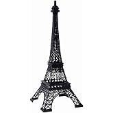 Hosley&reg; 15" Tall Tabletop Iron Eiffel Tower Exquisite French-Inspired Home Decor Accent Sturdy Iron Construction Ideal for Tabletops,Shelves,and Mantels Enthusiasts and Home Decor