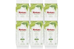 Huggies Natural Care Fragrance Free Baby Wipes 16 Count (6 Pack)