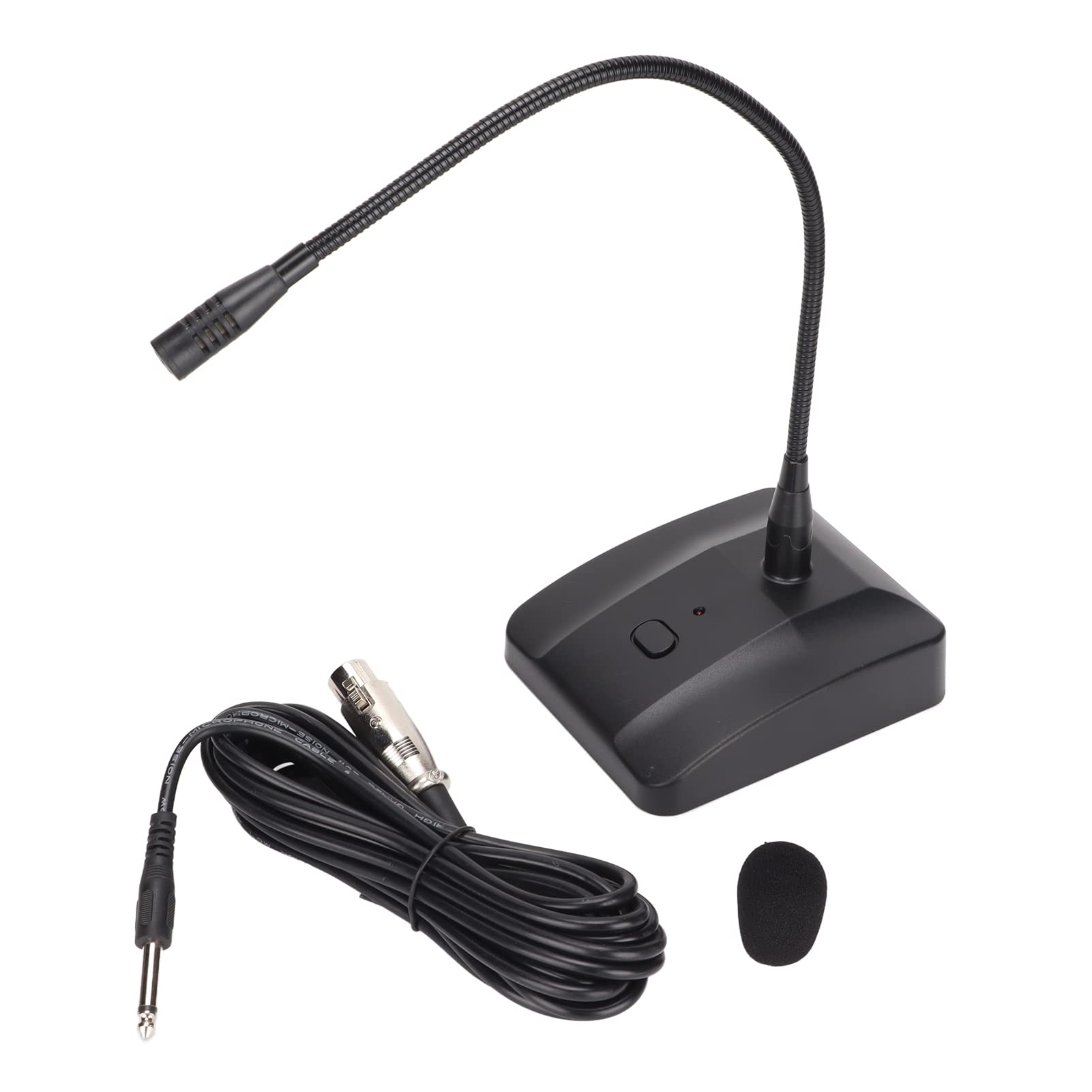 cigemay Gooseneck Wired Microphone,360° Adjustable Noise Cancelling Wired Commercial Microphone with XLR to 6.35MM Cable for Conference/Network Lecture/Broadcast Recording Etc.