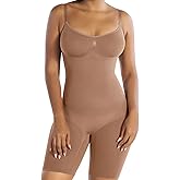 CURVEEZ Bodysuit for Women Tummy Control Shapewear - Seamless Full Body Shaper Mid-thigh Bodysuit - Medium Compression Level