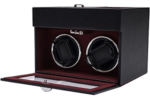 SHZICMY Watch Winder with Storage, Automatic Watch Winder for Rolex, Double Watch Winder Box with Japanese Quiet Motor, LED Light, Adjustable Watch Pillows, AC Adapter