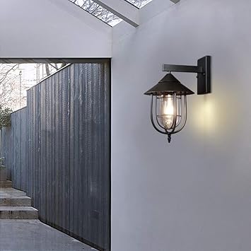 Amazon Co Jp ウォールランプ壁取り付け用燭台ライトブラケットライトアメリカの錬鉄製屋外壁ライトシンプルなバルコニー防水外壁 照明器具ヴィラパティオポーチ装飾壁取り付け用燭台ランプe27照明 スポーツ アウトドア