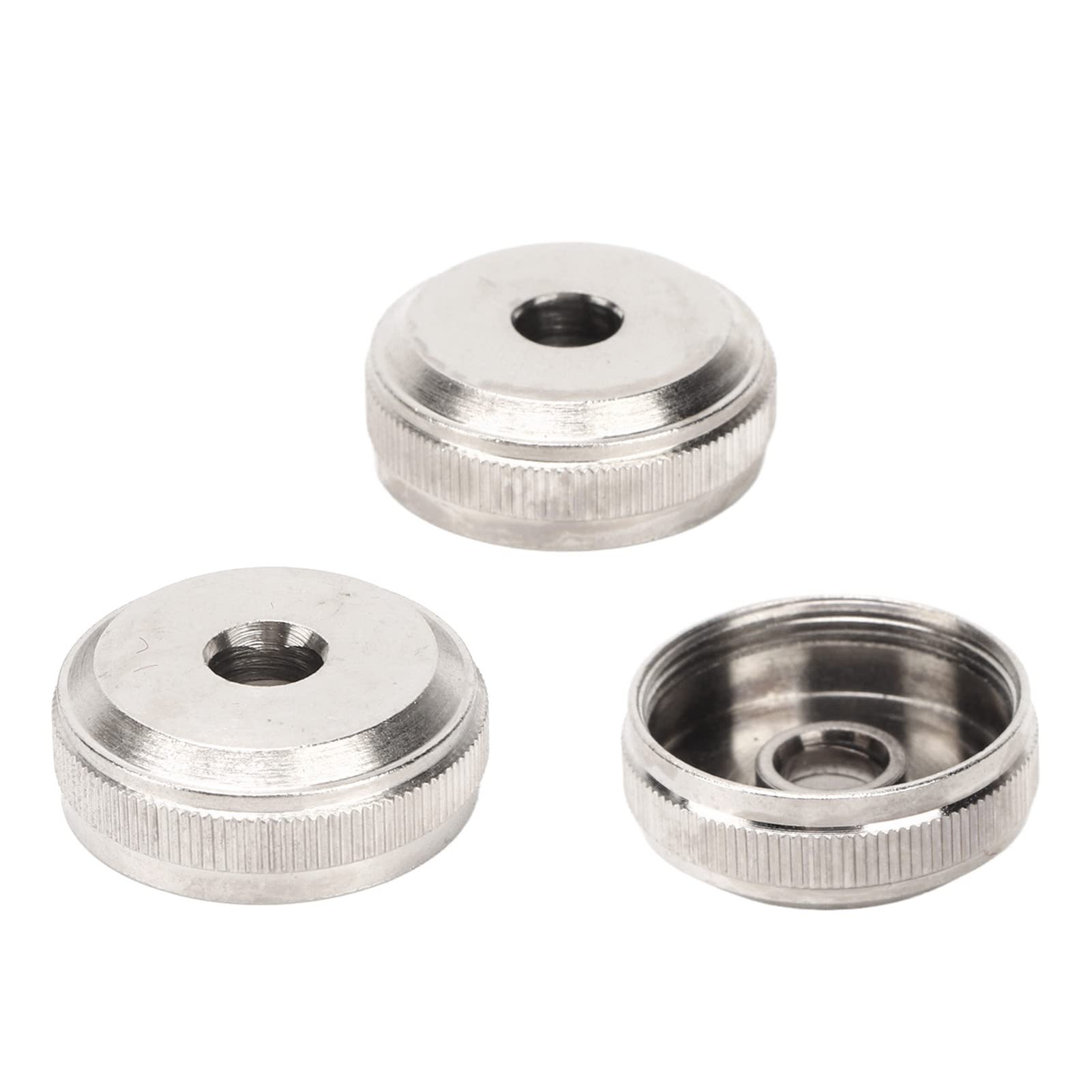 Trumpet Valve Cap, 3Pcs Trumpet Valve Cap Metal Trumpet Screw Piston Improve Accuracy of Keys Trumpet Replacement Musical Instrument Accessories (Silver)(#2), Playing Accessories